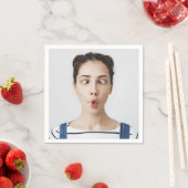 Upload Your Funny Face Photo Selfie Serviette (Beispiel)