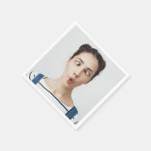 Upload Your Funny Face Photo Selfie Serviette (Ecke)