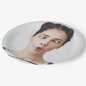  Upload Your Funny Photo Selfie Party  Pappteller (Schrägansicht)