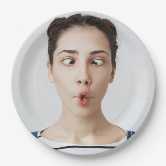  Upload Your Funny Photo Selfie Party  Pappteller (Vorderseite)