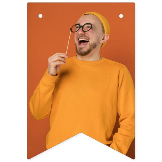 Upload Your Funny Photo Selfie Party  Wimpelkette (Zweite Fahne)