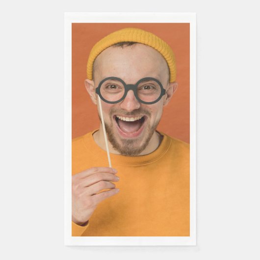 Upload Your Funny Photo Selfie Photo  Serviette (Vorderseite)