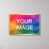 Upload Your Image Photo Logo on Gold Background Leinwanddruck (Vorderseite)