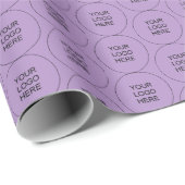 Upload Your Logo Brand Elegant Purple Business Geschenkpapier (Rolleneckpunkt)