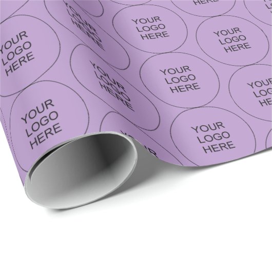 Upload Your Logo Brand Elegant Purple Business Geschenkpapier (Rolleneckpunkt)