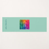 Upload Your Logo Custom Text Monogram Modern Yogamatte (Vorderseite (Horizontal))