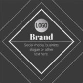 Upload Your Logo & Customizable Text Design Aufkleber (Vorderseite)