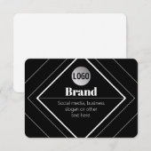 Upload Your Logo & Customizable Text Design Begleitkarte (Vorne/Hinten)