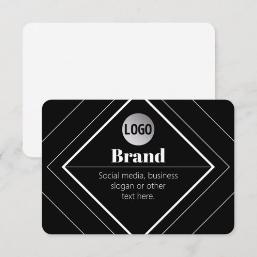 Upload Your Logo & Customizable Text Design Begleitkarte (Vorne/Hinten)