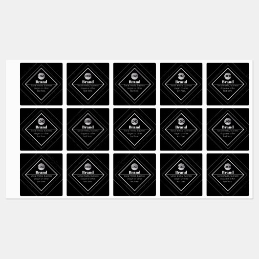 Upload Your Logo & Customizable Text Design Etiketten (Blatt)