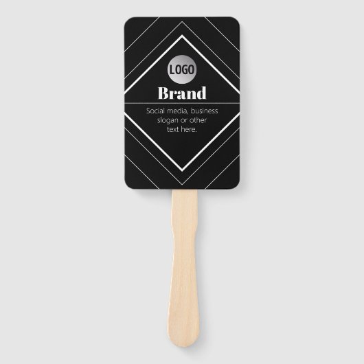 Upload Your Logo & Customizable Text Design Fächer (Vorderseite)