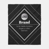 Upload Your Logo & Customizable Text Design Fleecedecke (Vorderseite)