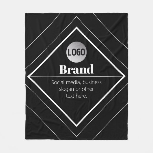 Upload Your Logo & Customizable Text Design Fleecedecke (Vorderseite)
