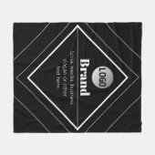 Upload Your Logo & Customizable Text Design Fleecedecke (Vorderseite (Horizontal))