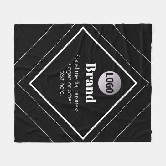 Upload Your Logo & Customizable Text Design Fleecedecke (Vorderseite (Horizontal))
