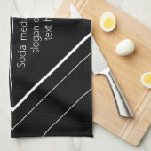 Upload Your Logo & Customizable Text Design Geschirrtuch (Viertel Falte)