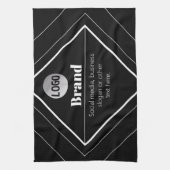 Upload Your Logo & Customizable Text Design Geschirrtuch (Vertikal)