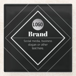 Upload Your Logo & Customizable Text Design Glasuntersetzer