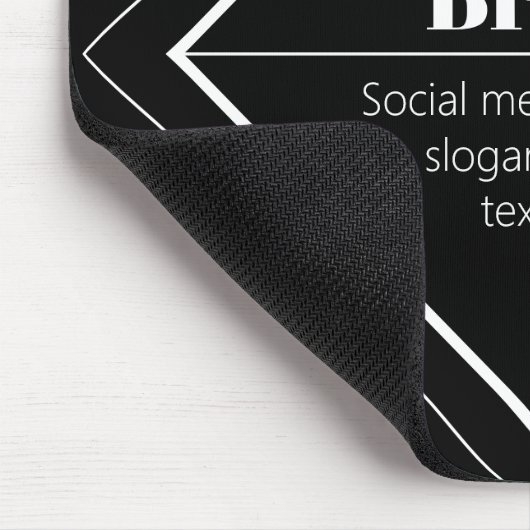 Upload Your Logo & Customizable Text Design Mousepad (Ecke)