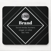 Upload Your Logo & Customizable Text Design Mousepad (Vorne)