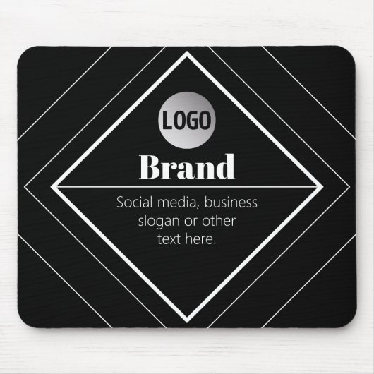 Upload Your Logo & Customizable Text Design Mousepad (Vorne)