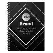 Upload Your Logo & Customizable Text Design Notizblock (Vorderseite)