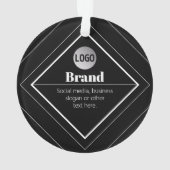 Upload Your Logo & Customizable Text Design Ornament (Rückseite)