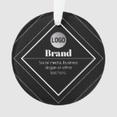 Upload Your Logo & Customizable Text Design Ornament (Vorderseite)