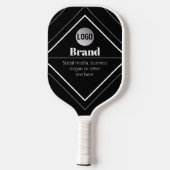 Upload Your Logo & Customizable Text Design Pickleball Schläger (Rückseite)