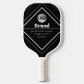 Upload Your Logo & Customizable Text Design Pickleball Schläger (Vorderseite)