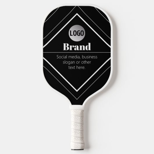 Upload Your Logo & Customizable Text Design Pickleball Schläger (Vorderseite)
