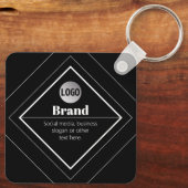 Upload Your Logo & Customizable Text Design Schlüsselanhänger (Rückseite)