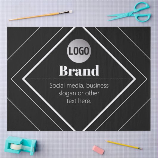 Upload Your Logo & Customizable Text Design Seidenpapier (Basteln)