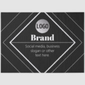 Upload Your Logo & Customizable Text Design Seidenpapier (Vorderseite)