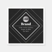 Upload Your Logo & Customizable Text Design Serviette (Vorderseite)