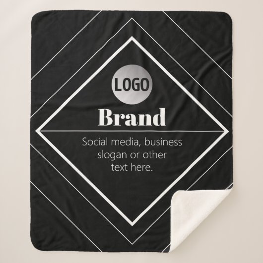 Upload Your Logo & Customizable Text Design Sherpadecke (Vorderseite)