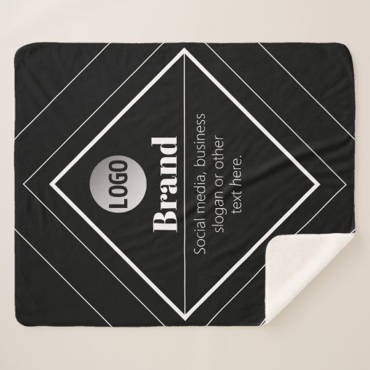 Upload Your Logo & Customizable Text Design Sherpadecke (Vorderseite (Horizontal))