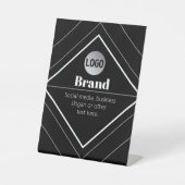 Upload Your Logo & Customizable Text Design Sockelschild (Vorderseite)