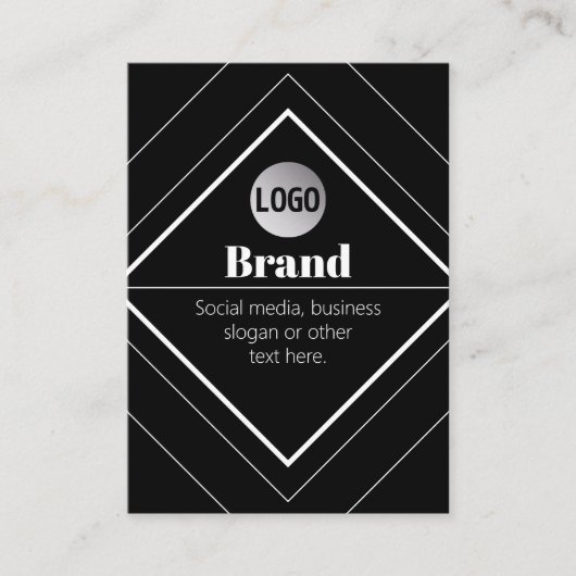 Upload Your Logo & Customizable Text Design Visitenkarte (Vorderseite)