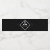 Upload Your Logo & Customizable Text Design Wasserflaschenetikett (Einzelnes Label)