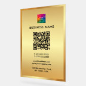 Upload Your Logo Gold Template Promotional QR Code Acrylschild (Winkel)