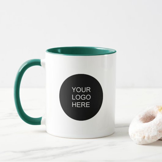 Upload Your Own Business Logo Modern Template Tasse (Mit Donut)