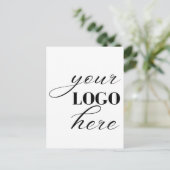 Upload Your Own Design Custom Text QR Code Postkarte (Stehend Vorderseite)