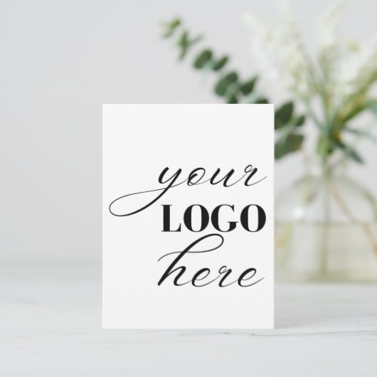 Upload Your Own Design Custom Text QR Code Postkarte (Stehend Vorderseite)