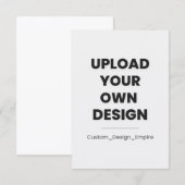 Upload Your Own Design Here | Custom Dankeskarte (Vorne/Hinten)