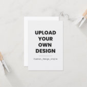 Upload Your Own Design Here | Custom Karte (Vorderseite/Rückseite Beispiel)