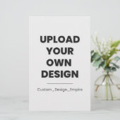 Upload Your Own Design Here | Custom Template Briefpapier (Stehend Vorderseite)