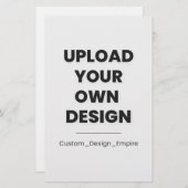 Upload Your Own Design Here | Custom Template Briefpapier (Vorne/Hinten)