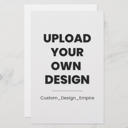 Upload Your Own Design Here | Custom Template Briefpapier (Vorne/Hinten)