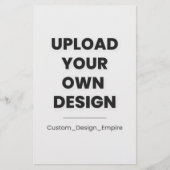 Upload Your Own Design Here | Custom Template Briefpapier (Vorderseite)